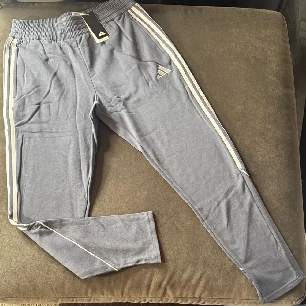 Adidas Men’s Tiro 23 League Sweatpants Gray Regular Fit Drawstring Size L NWT